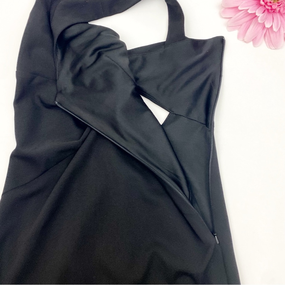 Katie May X Anthropologie BHLDN Eva Damaris Twist Front Midi Sheath Dress Black - Picture 9 of 14